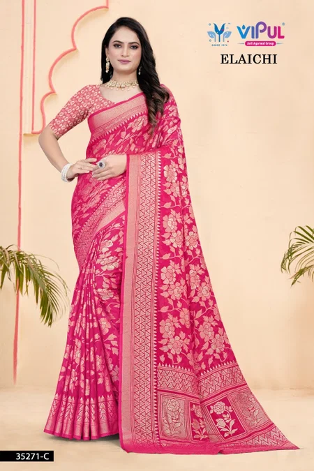 Elaichi 35271 A To D By Vipul Brasso Casual Wear Saree Suppliers In India